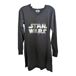 Star Wars "The Force Awakens" Hooded Sleep Shirt Size Small EUC